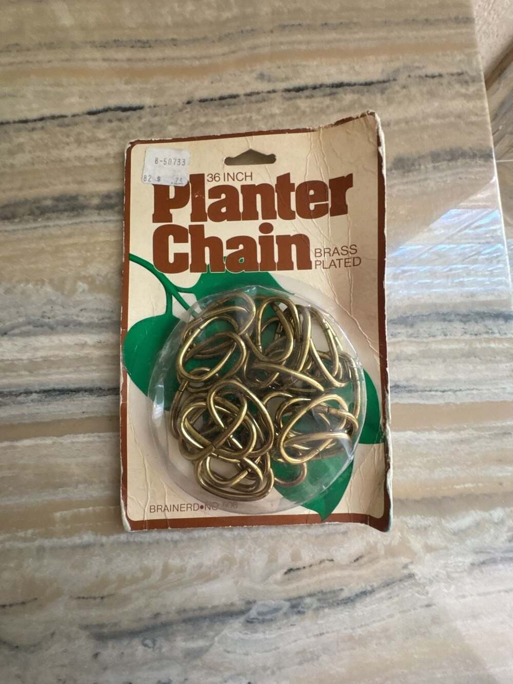 Brainerd No. 506 36 Inch Brass Plated Planter Chain